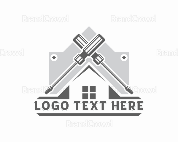 Handyman Maintenance Screwdriver Logo