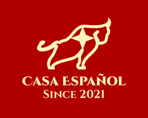 Spanish - Yellow Star Bull logo design
