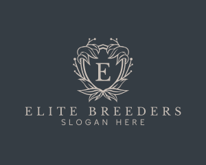 Elegant Wreath Shield logo design