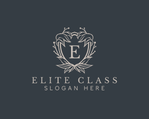 Elegant Wreath Shield logo design