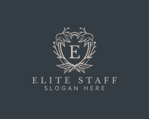 Elegant Wreath Shield logo design