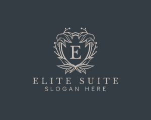 Elegant Wreath Shield logo design