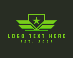Shooting Game - Military Freedom Star logo design