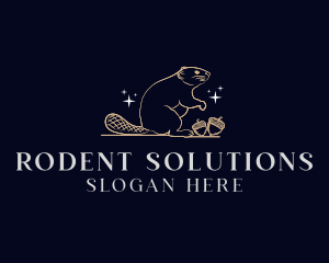 Rodent - Wild Beaver Nuts logo design