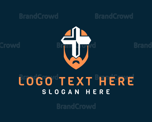 Knight Beard Cross Logo