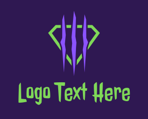 Horror - Monster Diamond Gaming logo design