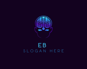 Mind - Human Brain Robotics logo design