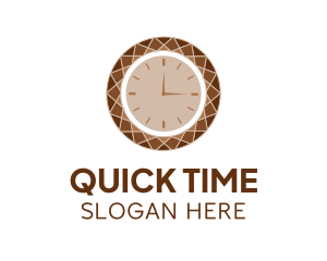 Minute - Brown Gemstone Clock logo design