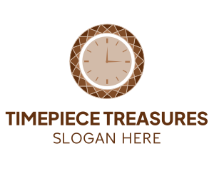 Clock - Brown Gemstone Clock logo design