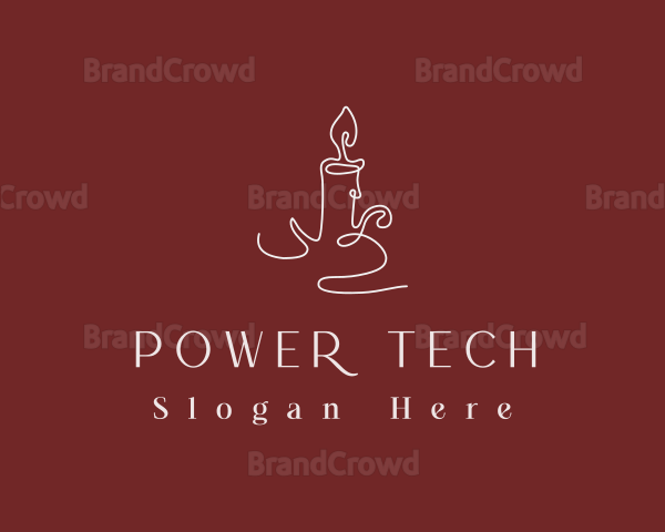 Elegant Candle Flame Logo