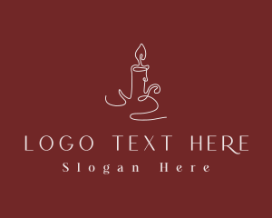 Decor - Elegant Candle Flame logo design