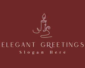 Elegant Candle Flame logo design