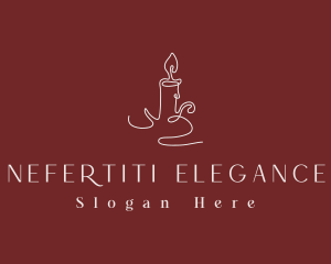 Elegant Candle Flame logo design