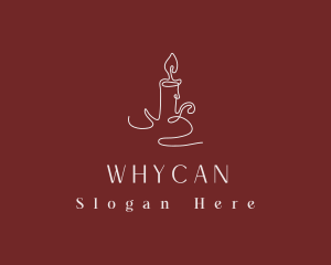 Vigil - Elegant Candle Flame logo design