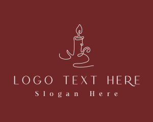 Candle - Elegant Candle Flame logo design