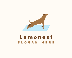 Yoga - Stretching Dog Yoga logo design