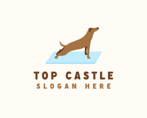 Groomer - Stretching Dog Yoga logo design
