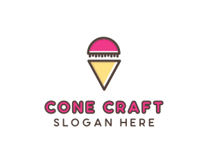 Cone - Gelato Ice Cream logo design