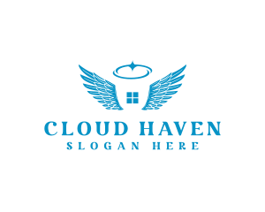 Heaven - Angel Wings Church logo design