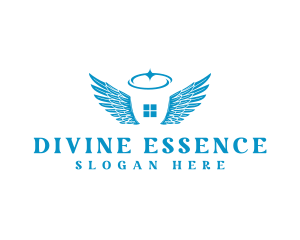 Divine - Angel Wings Church logo design