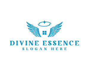 Sacred - Angel Wings Church logo design