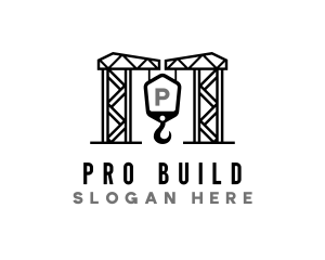 Crane Building Hook logo design