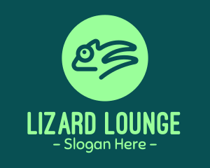 Lizard - Green Chameleon Reptile logo design