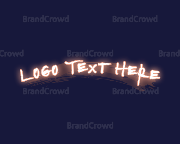 Glowing Graffiti Business Logo