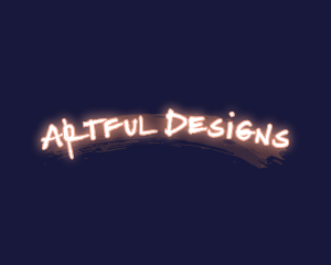 Glowing Graffiti Business logo design