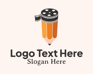 Cinema - Pencil Film Reel logo design