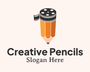 Pencil Film Reel  logo design