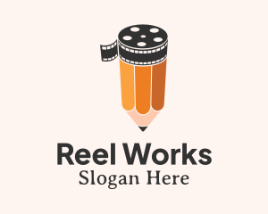 Reel - Pencil Film Reel logo design