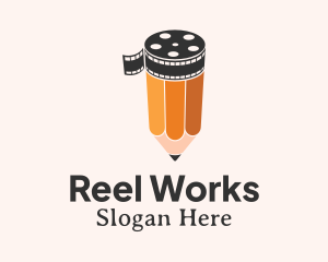 Pencil Film Reel  logo design