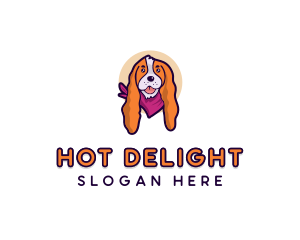 Basset Hound Dog logo design