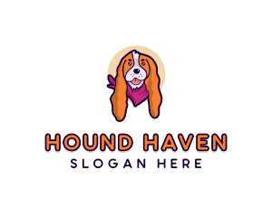 Basset Hound Dog logo design