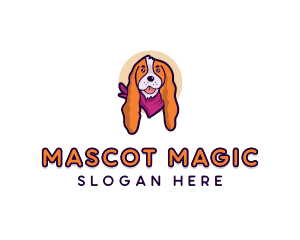 Basset Hound Dog logo design