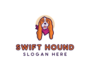 Basset Hound Dog logo design