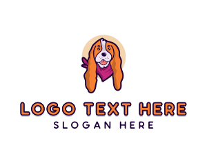 Cartoon - Basset Hound Dog logo design