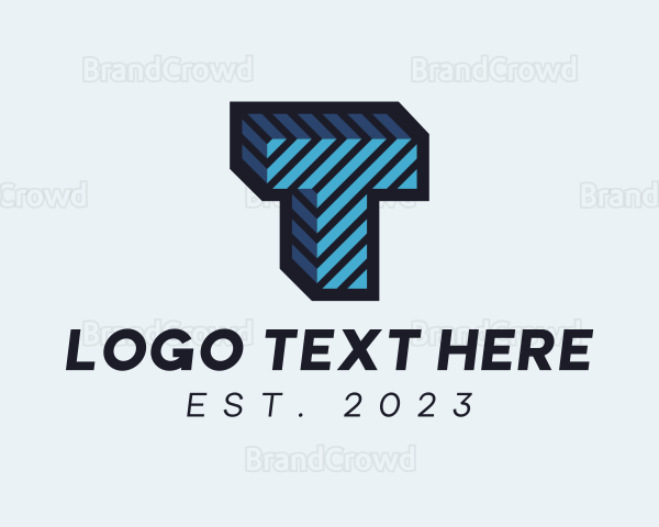 3D Contractor Letter T Logo