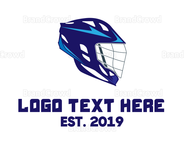 Blue Lacrosse Helmet Logo