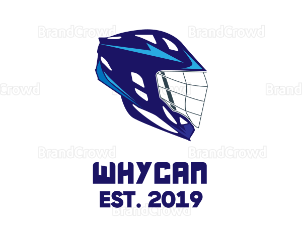 Blue Lacrosse Helmet Logo