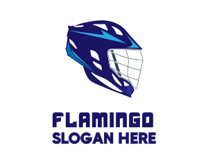 Blue Lacrosse Helmet  Logo
