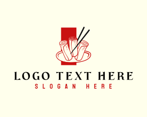 Spring Roll Cooking Delicacy Logo