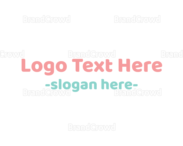 Cute Baby Text Font Logo