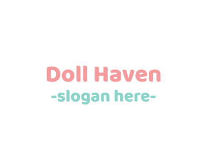 Doll - Cute Baby Text Font logo design