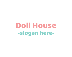 Doll - Cute Baby Text Font logo design