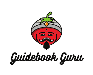 Tomato Turban Mustache logo design