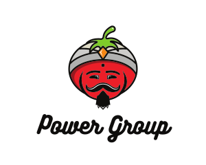 Mexican - Tomato Turban Mustache logo design