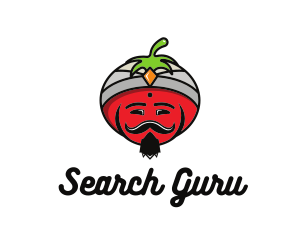 Tomato Turban Mustache logo design