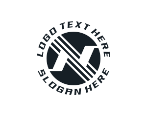 Line - Futuristic Slant Letter N logo design